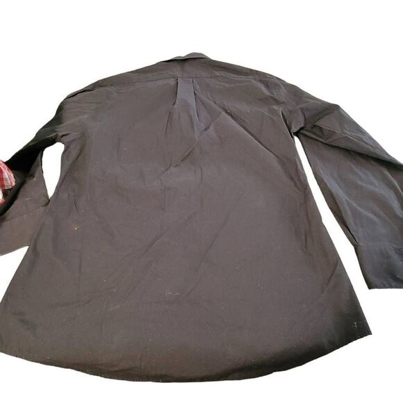 Vintage Black Van Heusen Fitted Poplin Buttondown  Shirt Size Medium - Picture 2 of 3